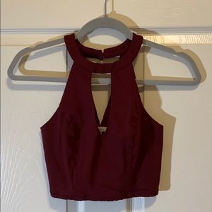 Burgundy crop top